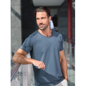 Vyriški marškinėliai SLIM FIT V-NECK trumpomis rankovėmis
